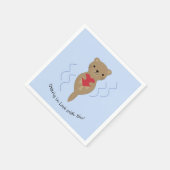 Ganz in Liebe mit Ihnen Otter Serviette (Ecke)