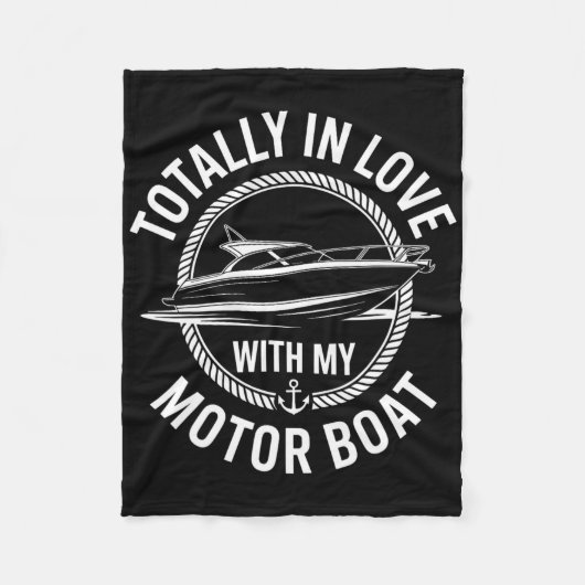 Ganz in Liebe mit meinem Motorbootführer Fleecedecke (Vorderseite)