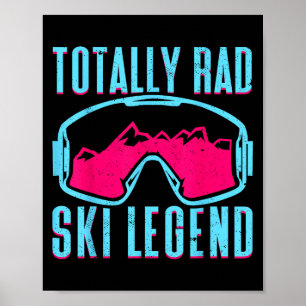 Ganz Krass, Retro Ski Goggles Vintag 80er 90er Ski Poster