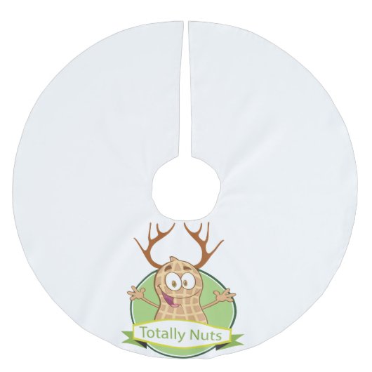 Ganz Nüsse! Polyester Weihnachtsbaumdecke (Vorderseite)