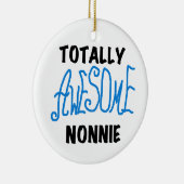 Ganz Phantastische Nonnie Blue Text Tshirts und Ge Keramikornament (Rechts)