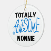Ganz Phantastische Nonnie Blue Text Tshirts und Ge Keramikornament (Links)