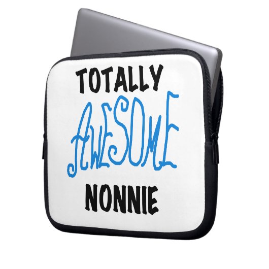 Ganz Phantastische Nonnie Blue Text Tshirts und Ge Laptopschutzhülle (Vorderseite Links)