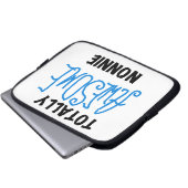 Ganz Phantastische Nonnie Blue Text Tshirts und Ge Laptopschutzhülle (Vorne Knopf)