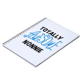 Ganz Phantastische Nonnie Blue Text Tshirts und Ge Notizblock (Linke Seite)