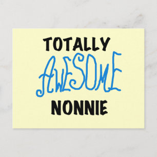 Ganz Phantastische Nonnie Blue Text Tshirts und Ge Postkarte