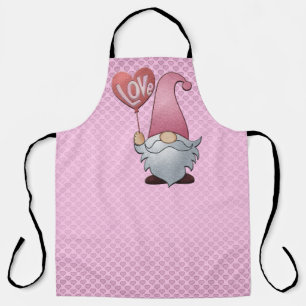 Ganz Pink auf rosa Herzen Gnome Küche Schürze