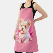 Ganz rosa auf rosa Welpe Liebe Küche Schürze (InSitu)