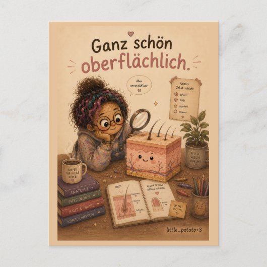 Ganz schön oberflächlich postkarte (Vorderseite)