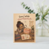 Ganz schön oberflächlich postkarte (Stehend Vorderseite)
