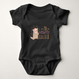 Ganz schön schön Niedliche Otter Gag Baby Strampler