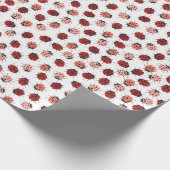 Ganz über Marienkäfern Rosa u. Rot Geschenkpapier (Ecke)