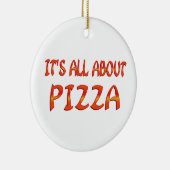 Ganz über Pizza Keramikornament (Rechts)