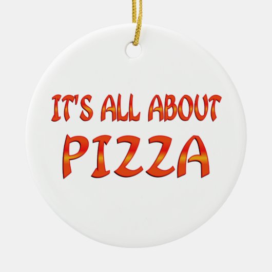 Ganz über Pizza Keramikornament (Vorne)