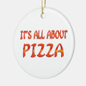 Ganz über Pizza Keramikornament (Links)