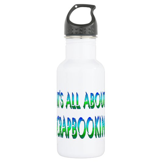 Ganz über Scrapbooking Edelstahlflasche (Vorderseite)