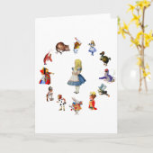 GANZ UM ALICEN IM WUNDERLAND KARTE (Gelbe Blume)