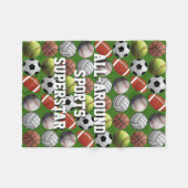 Ganz um Sport-Superstar Fleecedecke (Vorderseite (Horizontal))