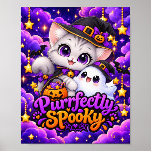 Ganz unheimlich – Halloween-Katzen-Wandkunst Poster
