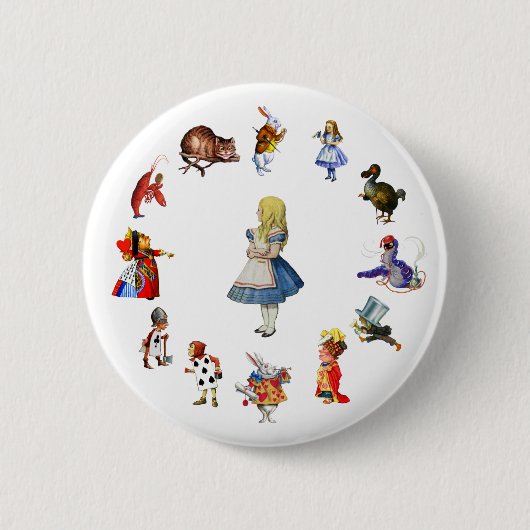 GANZE ALICE IM WUNDERLAND BUTTON (Vorderseite)