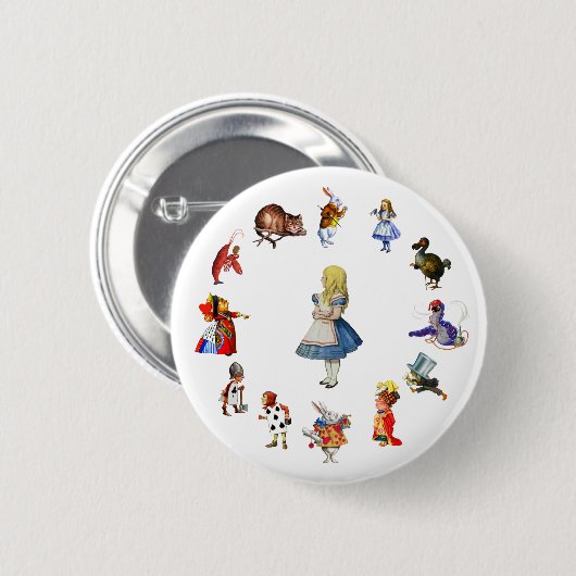 GANZE ALICE IM WUNDERLAND BUTTON (Vorne & Hinten)