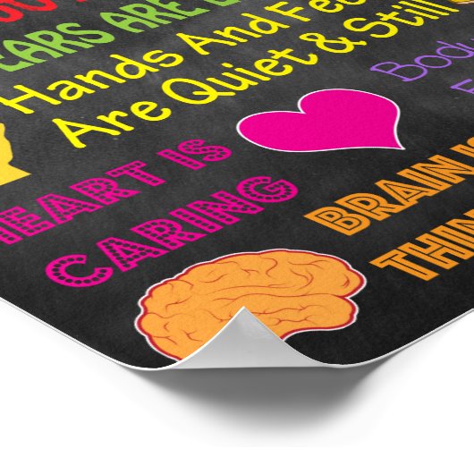 Ganze Body Listing Klasse druckbar Poster (Ecke)