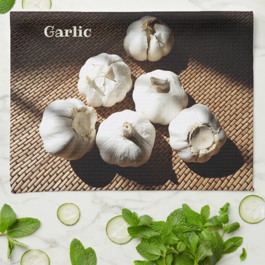 Ganze Cloud Weißer Knoblauch Geschirrtuch (Gefaltet)