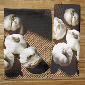 Ganze Cloud Weißer Knoblauch Geschirrtuch