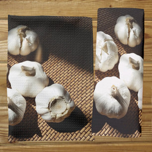 Ganze Cloud Weißer Knoblauch Geschirrtuch