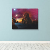 Ganze Cosmos Fantasy Landschaft Leinwanddruck (Insitu (Holzboden))