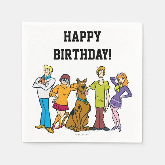 Ganze Gang 14 Mystery Inc. Serviette (Vorderseite)