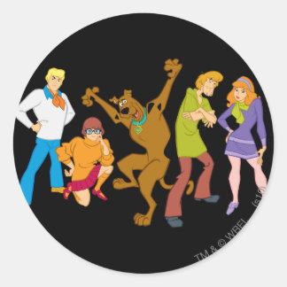 Ganze Gang 16 Mystery Inc. Runder Aufkleber