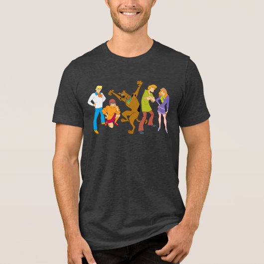 Ganze Gang 16 Mystery Inc. Tri-Blend Shirt (Vorderseite)