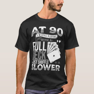 Ganze Hauskarte Hand 90. Geburtstag 90 Jahre alter T-Shirt
