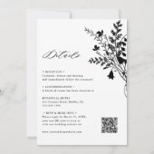 Ganze in einer Wildblume Silhouette Kranzhochzeit Einladung (Rückseite)