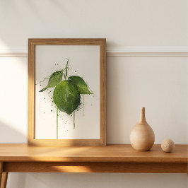 Ganze Limette Frucht Poster