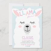 Ganze Llama Fun Alpace Geburtstagseinladung Einladung (Vorderseite)