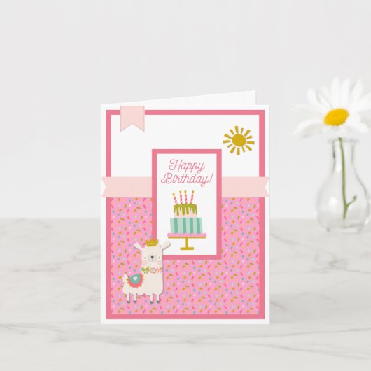 Ganze Llama Fun Happy Birthday Card Karte (Kleine Pflanze)