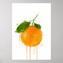 Ganze Orange Frucht Poster