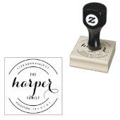 Ganze Rücksendeadresse Briefmarke Gummistempel (Stempel)