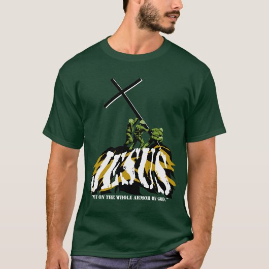 Ganze Rüstung des Gottes, dunkelgrüner T - Shirt (Vorderseite)