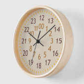 Ganze Stunden Erdnähe Naturholzrahmen dekorativ Uhr (Winkel)