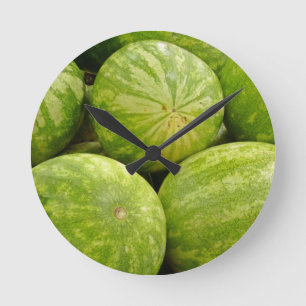Ganze Wassermelonen Runde Wanduhr