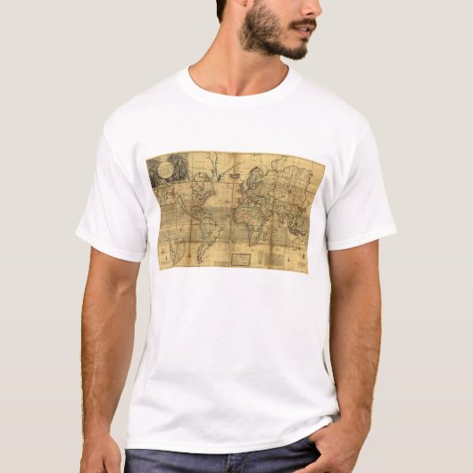 Ganze Weltkarte durch HermanMoll (1719) T-Shirt (Vorderseite)
