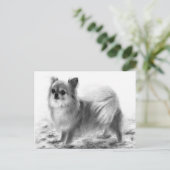 Ganzes Chihuahua Handgemälde Postkarte (Stehend Vorderseite)