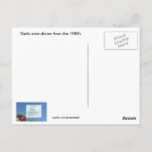 Ganzes Essen in einem Rezept Postkarte (Rückseite)