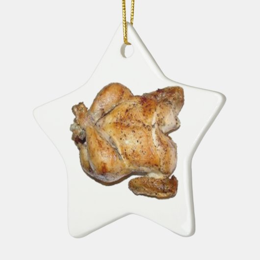 Ganzes geröstetes Hühnchen Keramik Ornament (Links)