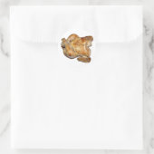 Ganzes geröstetes Hühnchen Runder Aufkleber (Tasche)