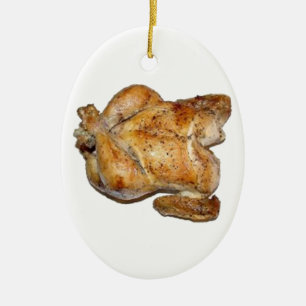 Ganzes Hähnchen aus dem Ofen Keramik Ornament