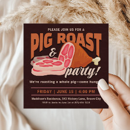 Ganzes Hog Roast Party Einladung